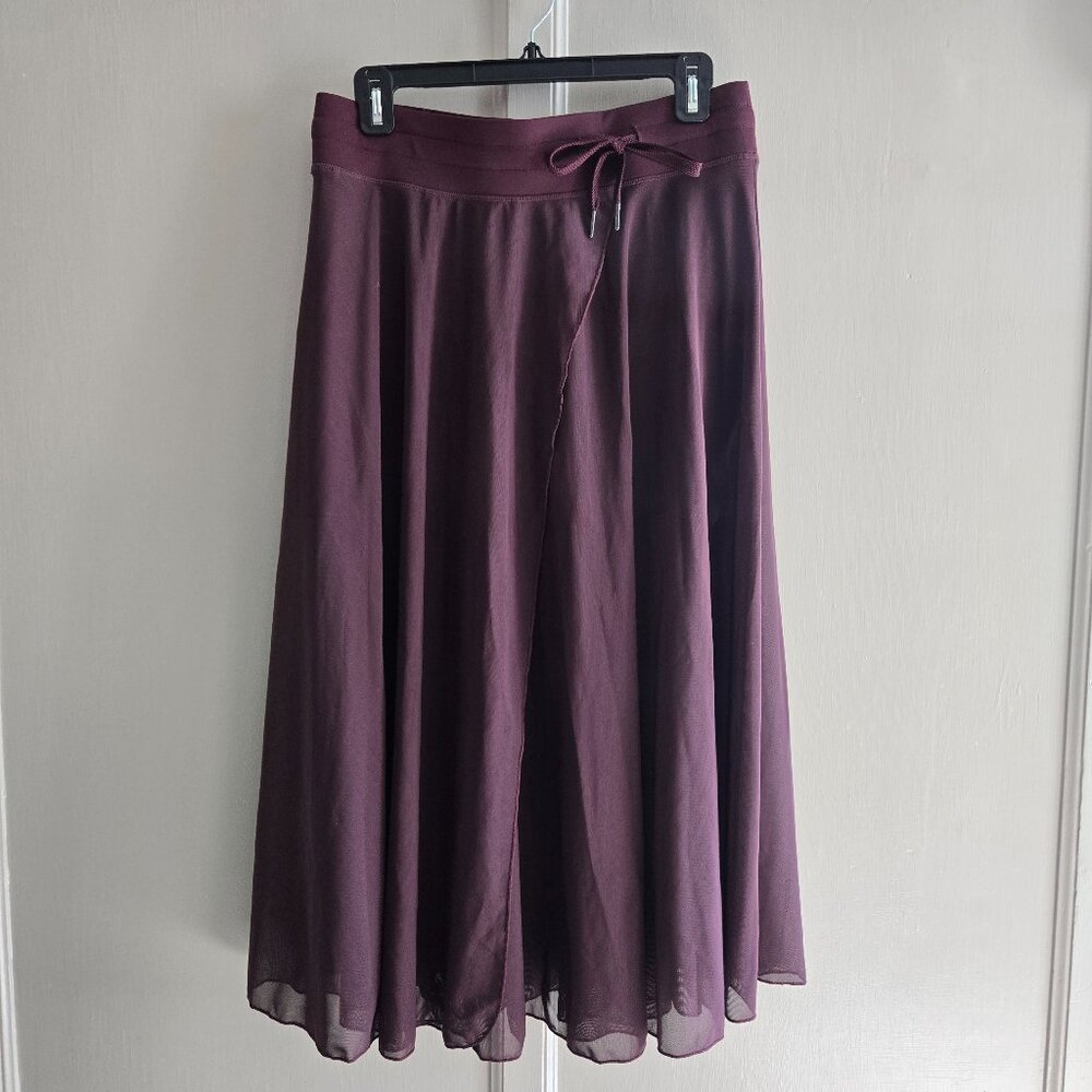 HALARA | High Waisted Drawstring Flowy Maxi Skirt | Amaranth | L
